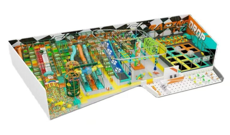 Colorful indoor play and activity center