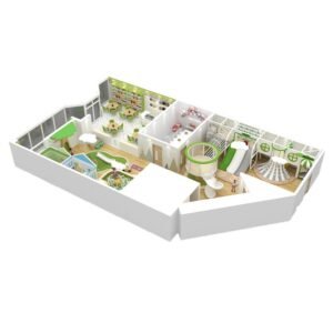 Play Cafe indoor 3D Graph