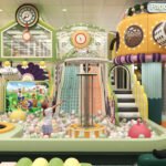 Colorful indoor playground with slides.