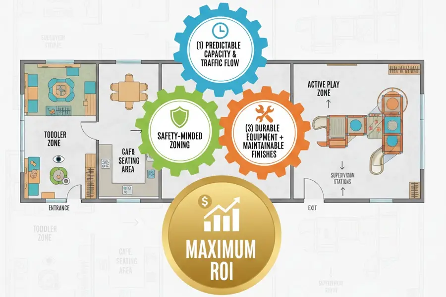 profitable play cafe design layout for maximum ROI