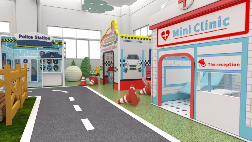 indoor playground flooring options rubber tiles turf soft play