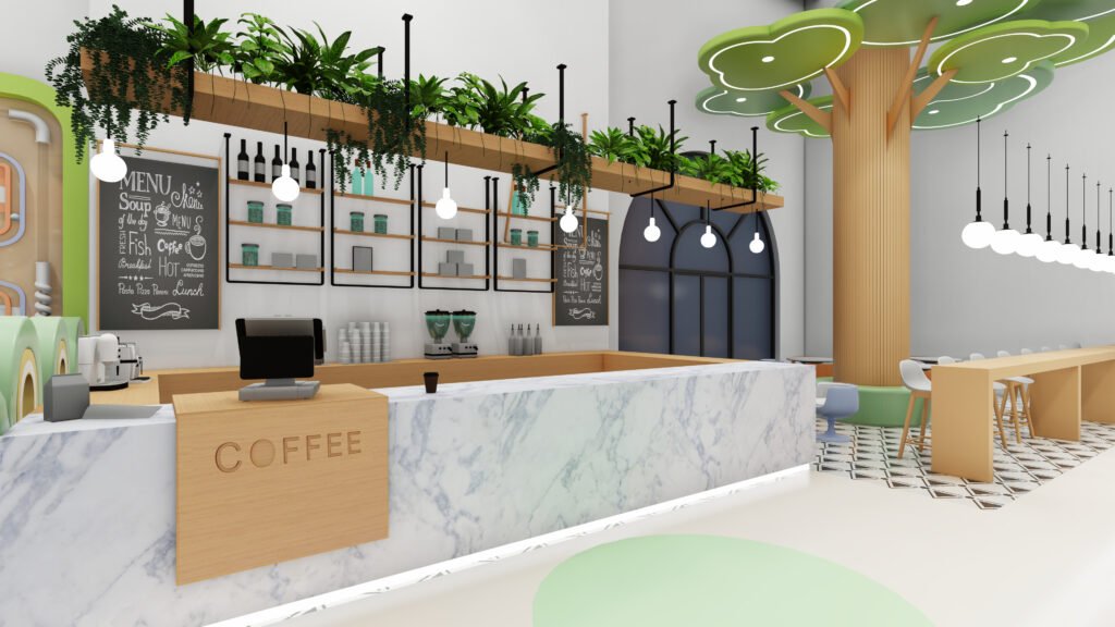 indoor playground equipment and design for play cafe