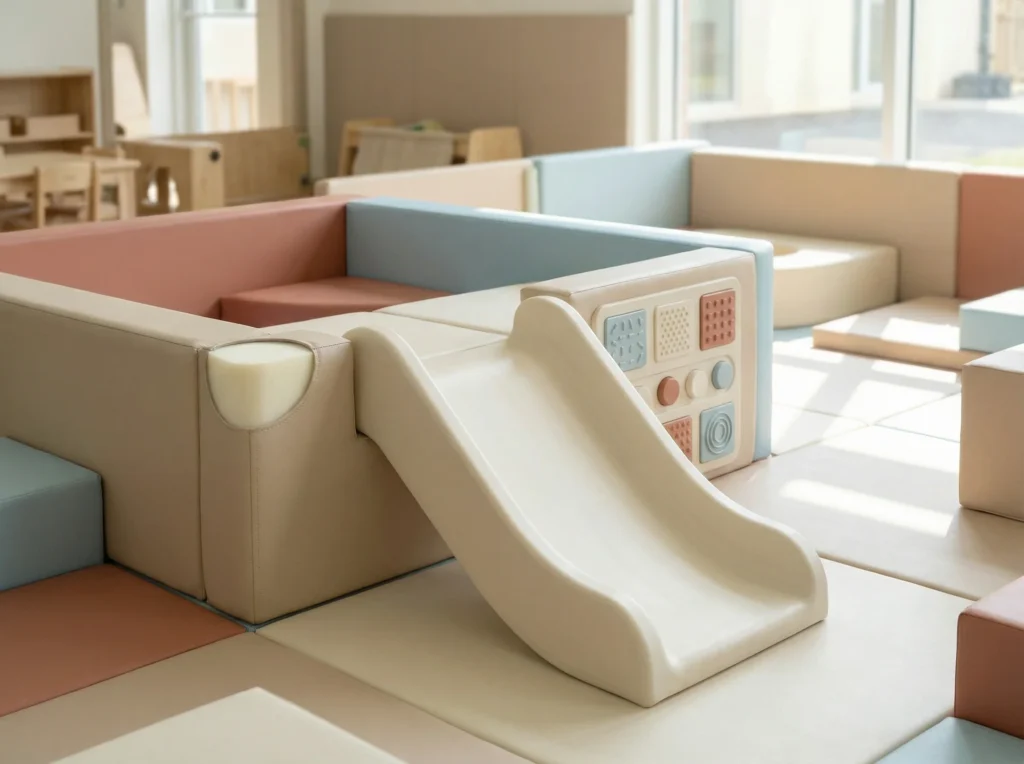 Safety detail of indoor playground equipment for preschoolers