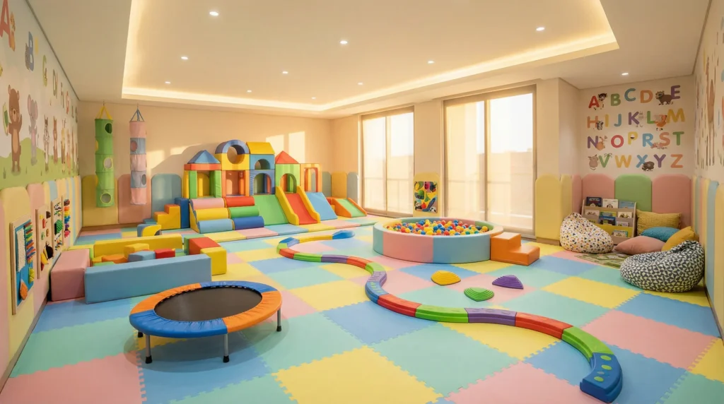 daycare playground indoor play area soft play zone designed by Koalaplay