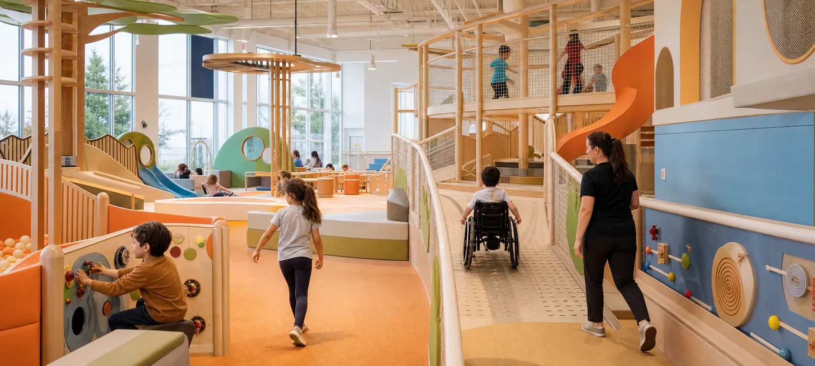 Inclusive sensory indoor playground for children