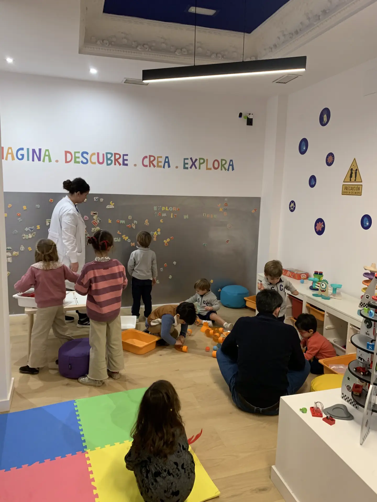 Explora Family Café official photo of a STEAM play activity